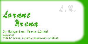 lorant mrena business card