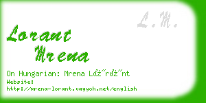 lorant mrena business card